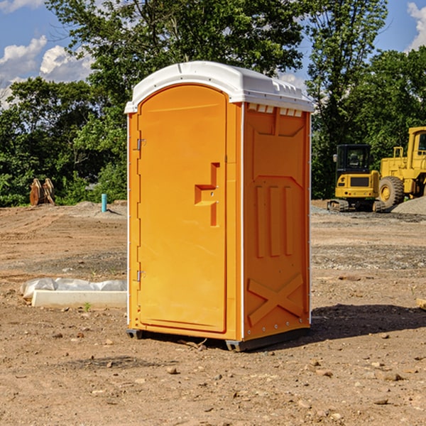 are there any restrictions on what items can be disposed of in the portable restrooms in Lewis and Clark Village